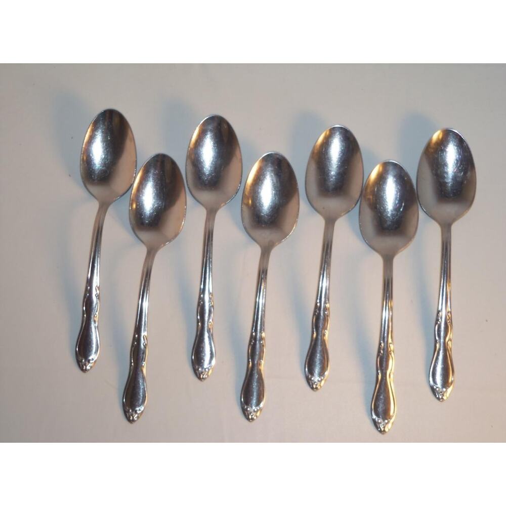 7 Place Oval Spoons Homestead Simeon & George H Rogers Co Stainless -0515S140